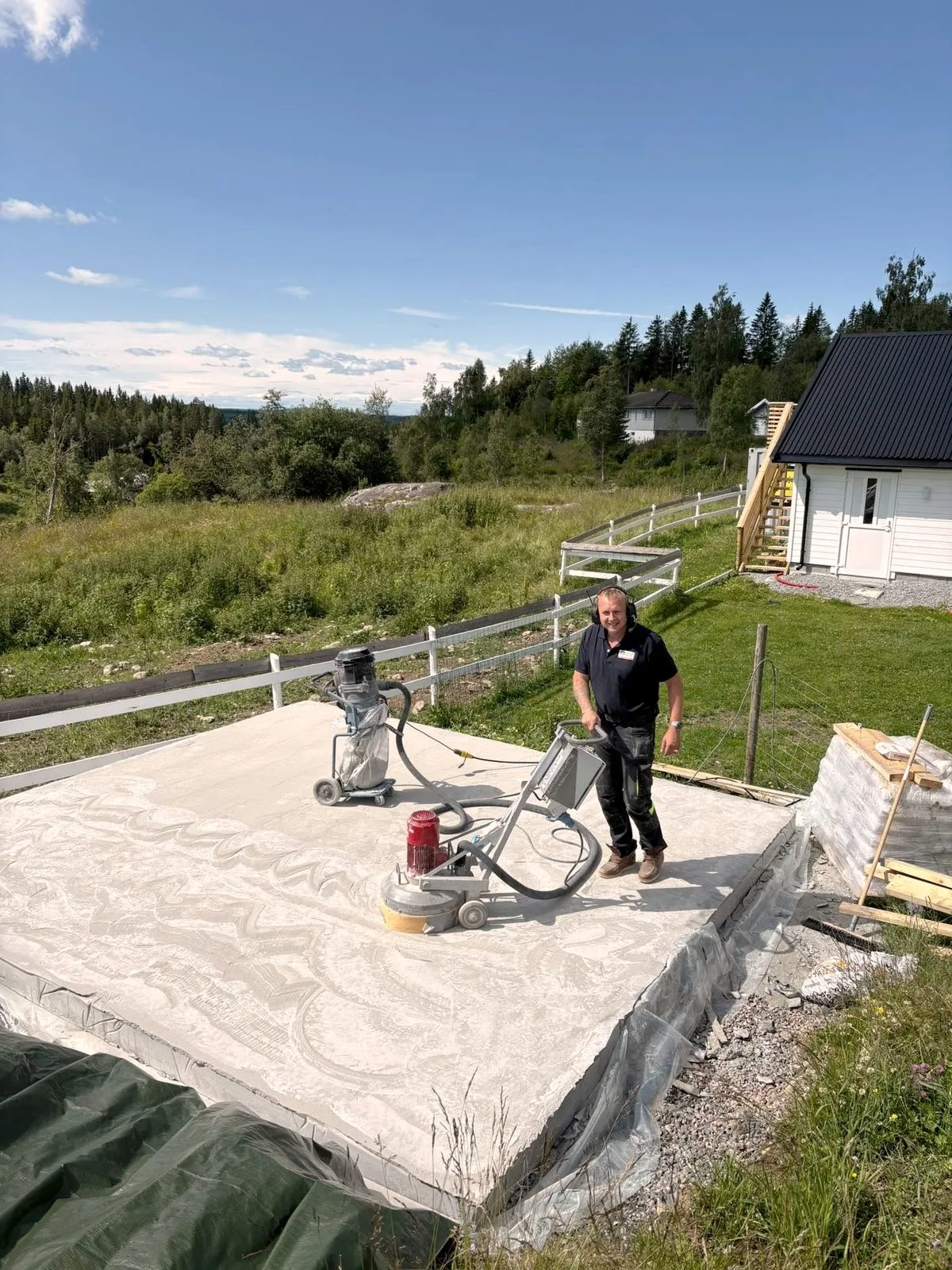 Betongplaten under sliping